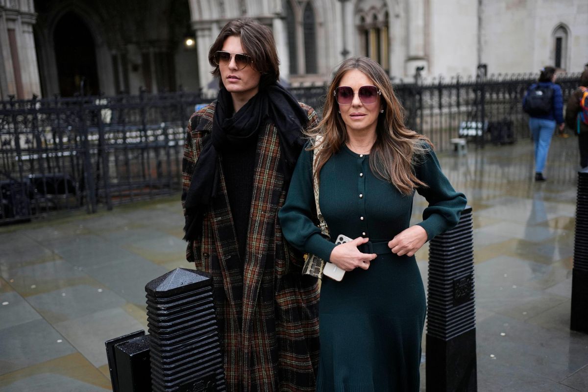 Hurley was supported by her son, Damian