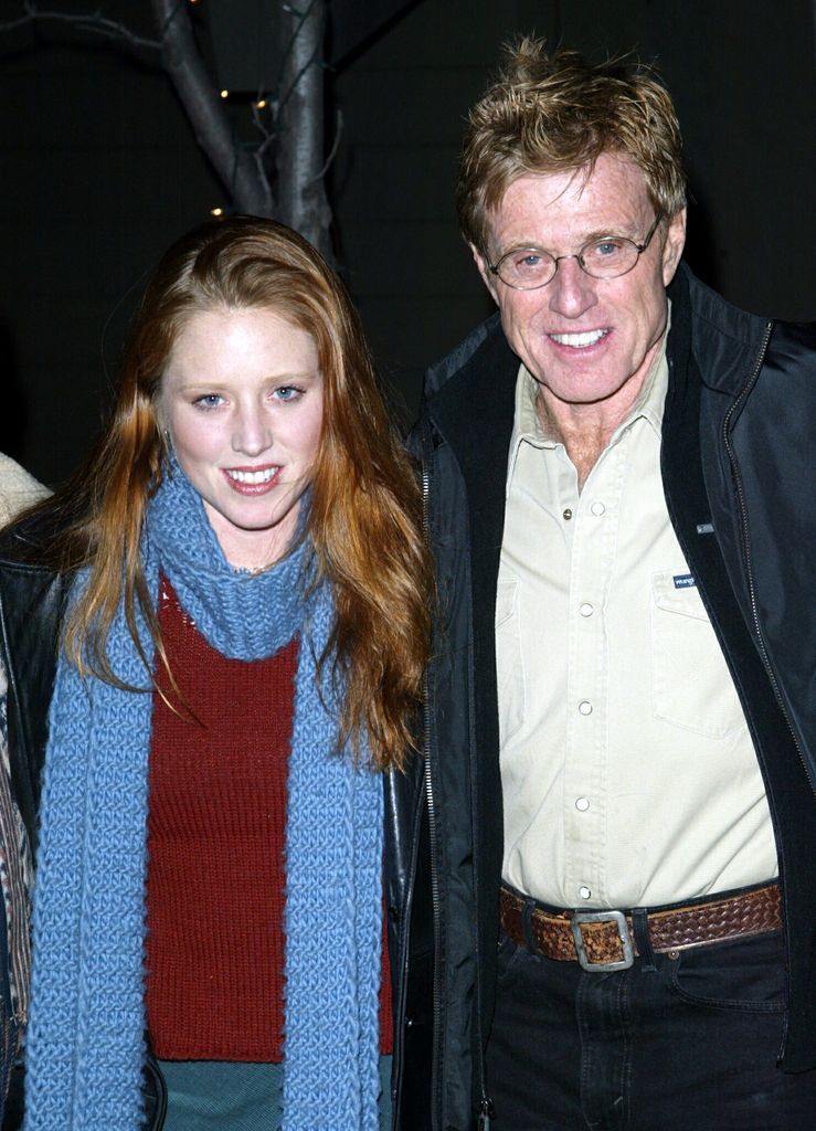 photo of robert redford with daughter amy in 2003