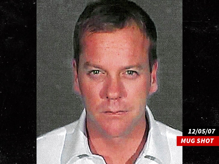 Kiefer Sutherland mug shot past getty