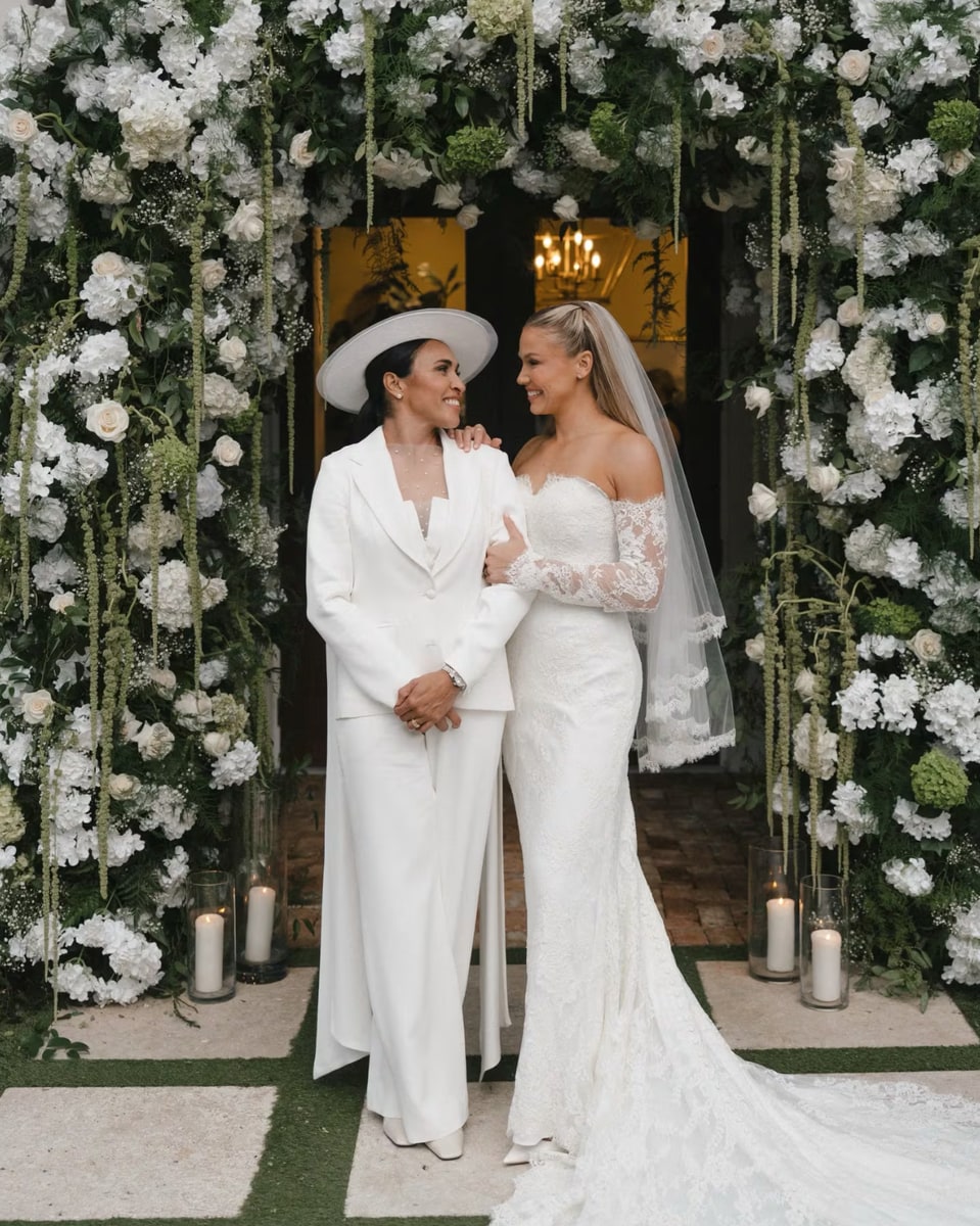 The couple first met while playing together for Orlando Pride and made their relationship public in 2022.