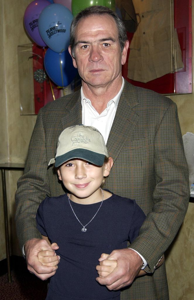 American actor Tommy Lee Jones and his daughter Victoria at a screening of the new film 'Stuart Little 2' at Planet Hollywood in London in 2002