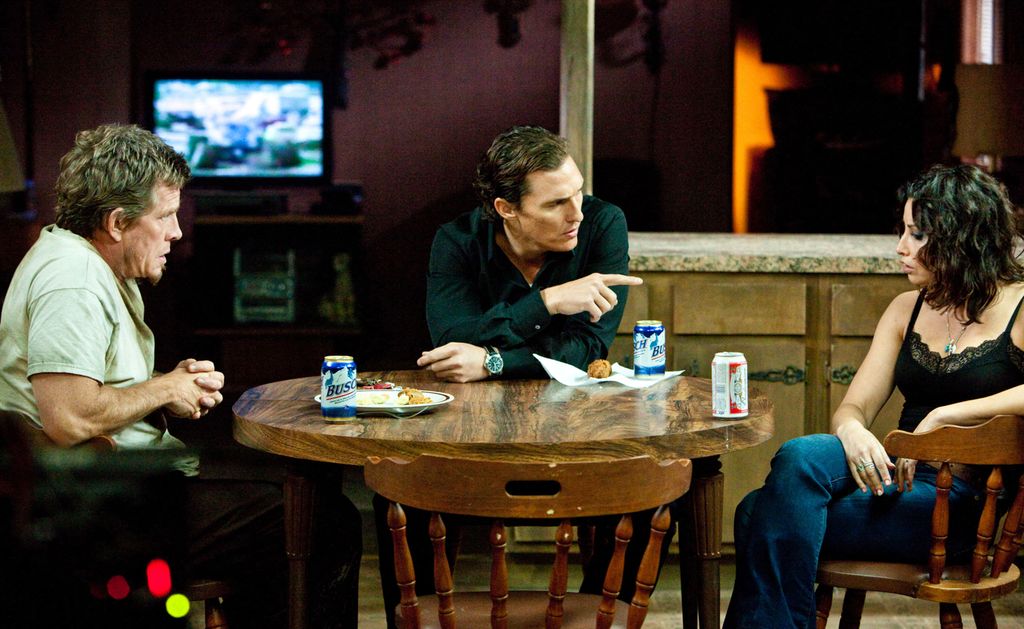 Thomas Haden Church, Matthew McConaughey and Gina Gershon in a scene from Killer Joe