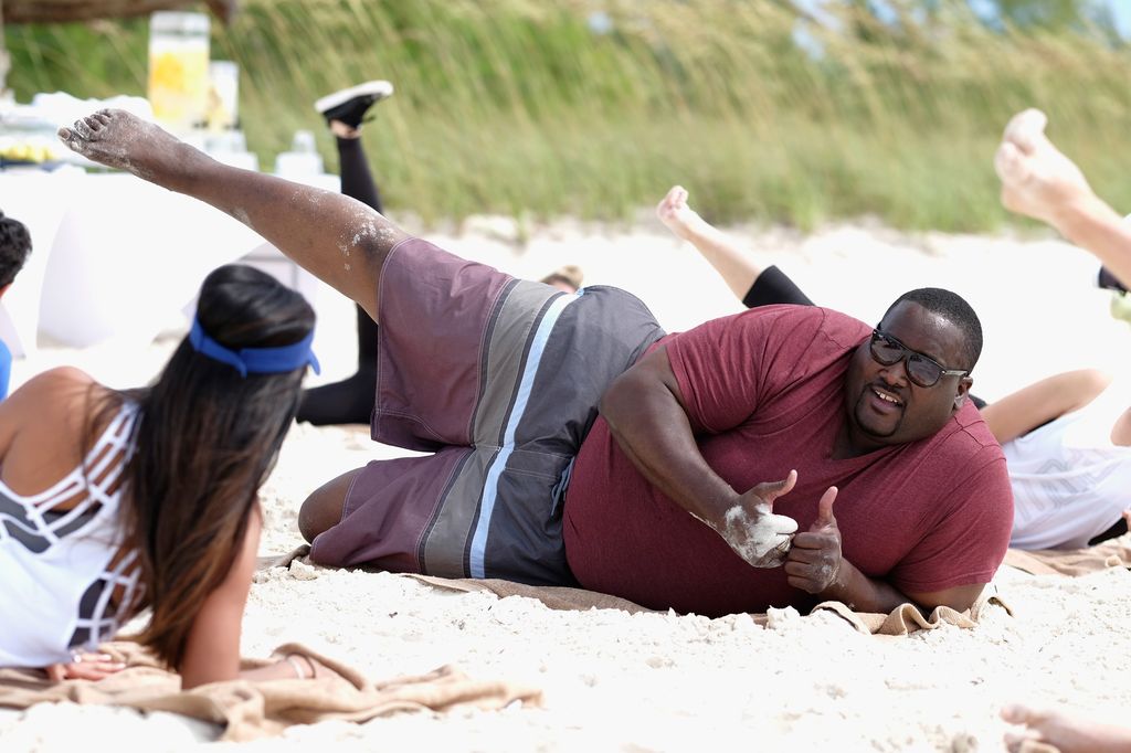 Quinton attends a Fitness Boot Camp Class in The Bahamas