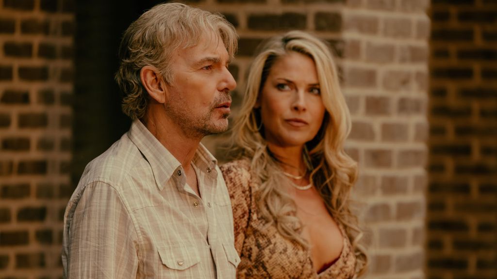 Billy Bob Thornton and Ali Larter in Landman