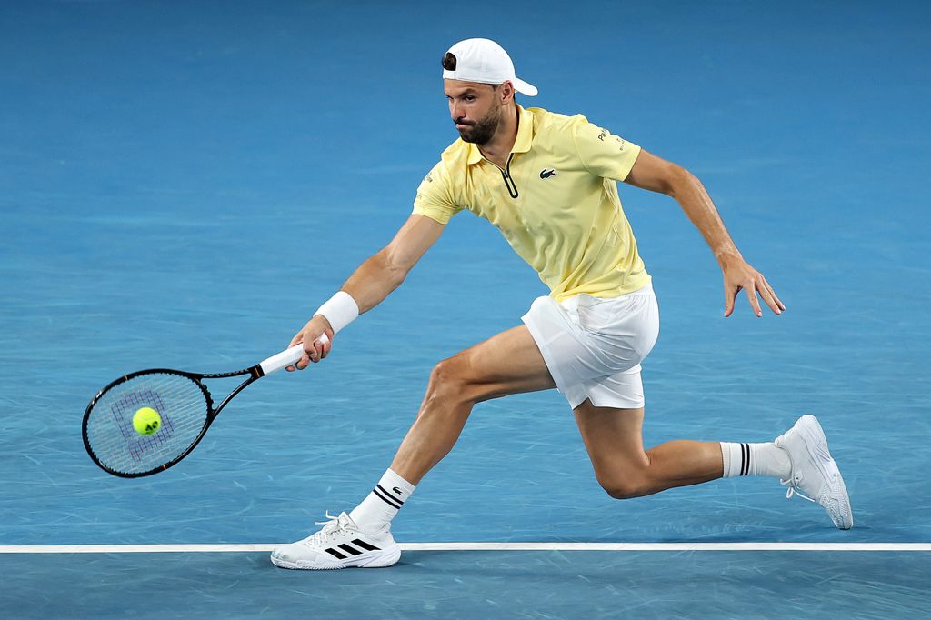 grigor dimitrov on the court