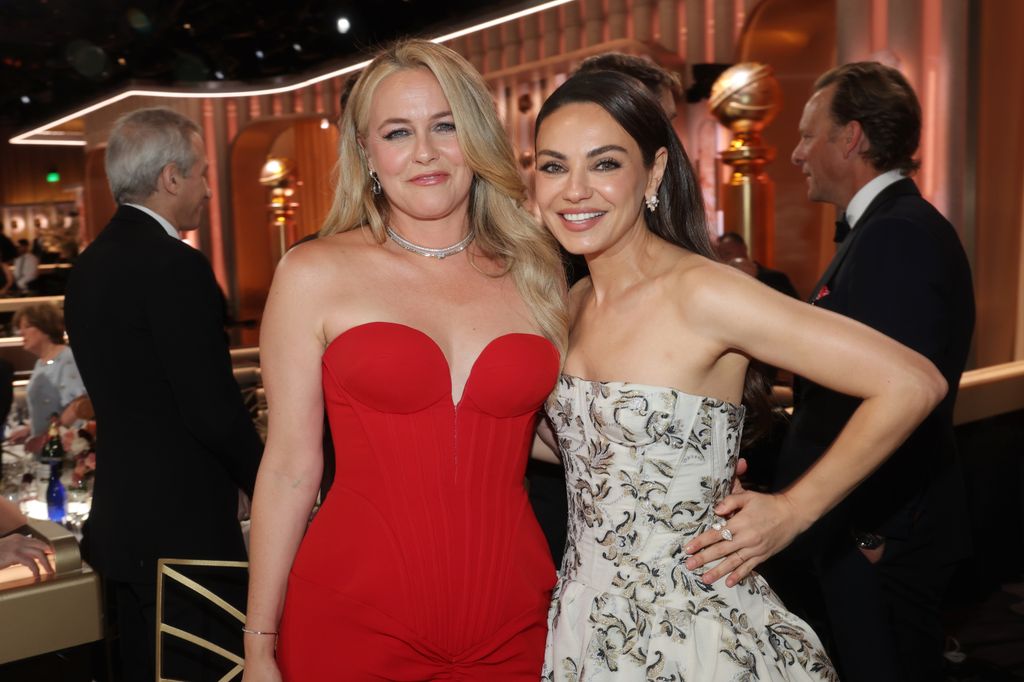 Alicia with Mila Kunis at The Beverly Hilton 