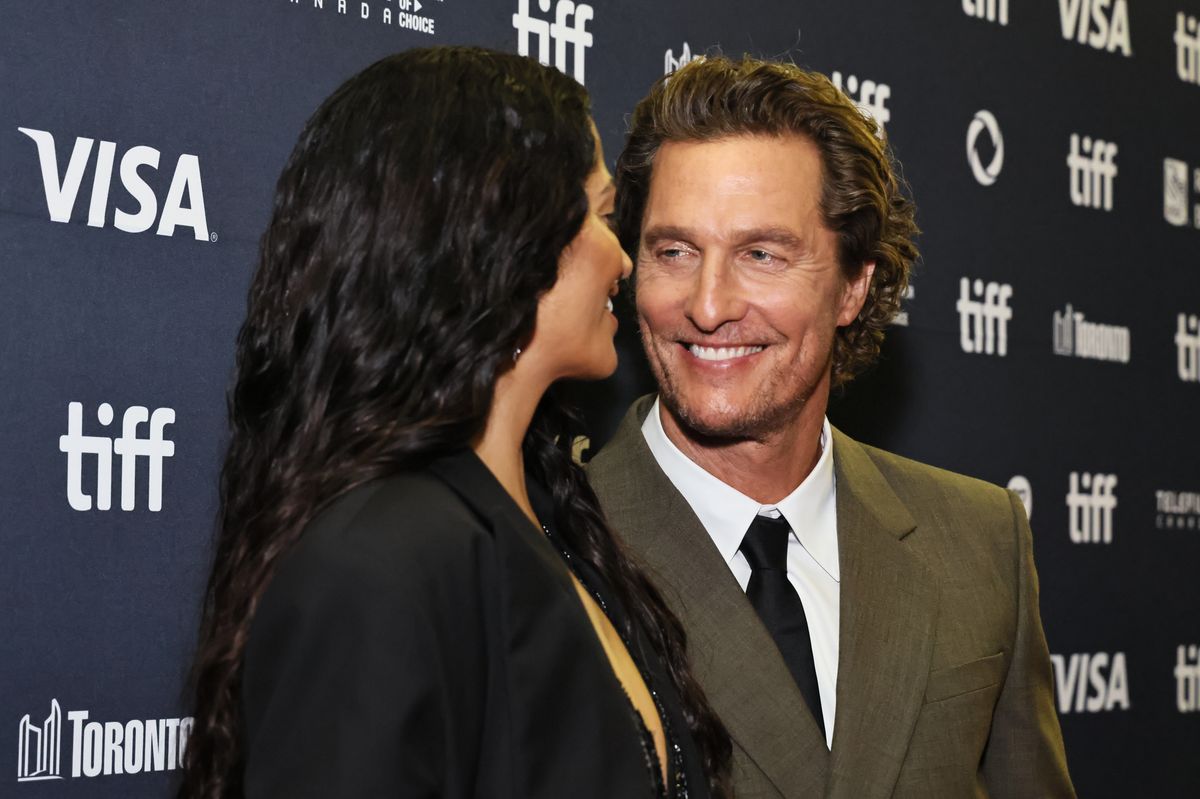 Camila Alves McConaughey and Matthew McConaughey in Toronto, Ontario. 
