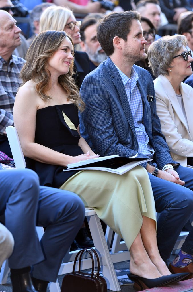 Rachel McAdams and Jamie Linden attend Rachel McAdams Hollywood Walk of Fame Star Ceremony in Hollywood, California on January 20, 2026