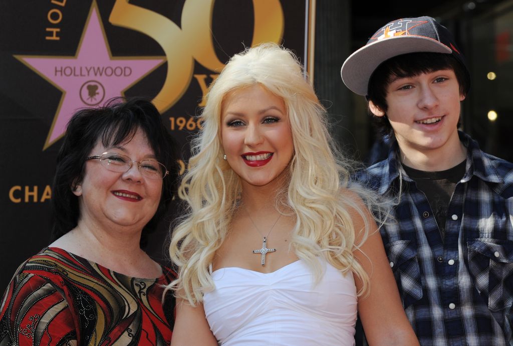 christina aguilera mother and brother 