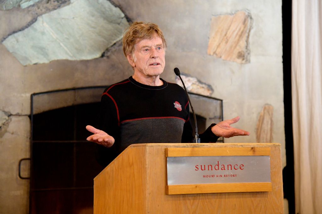 robert redford sundance podium