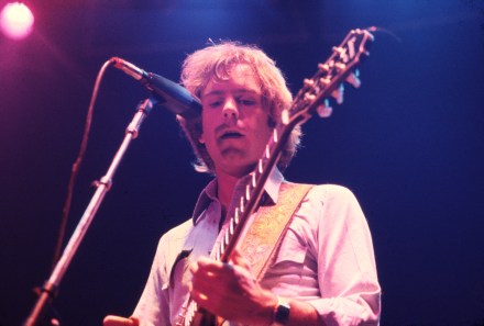 American Rock musician Bob Weir, of the group Grateful Dead, plays an electric guitar as he performs onstage at Nassau Coliseum (later Nassau Veterans Memorial Coliseum), Uniondale, New York, November 1, 1979. (Photo by Gary Gershoff/Getty Images)