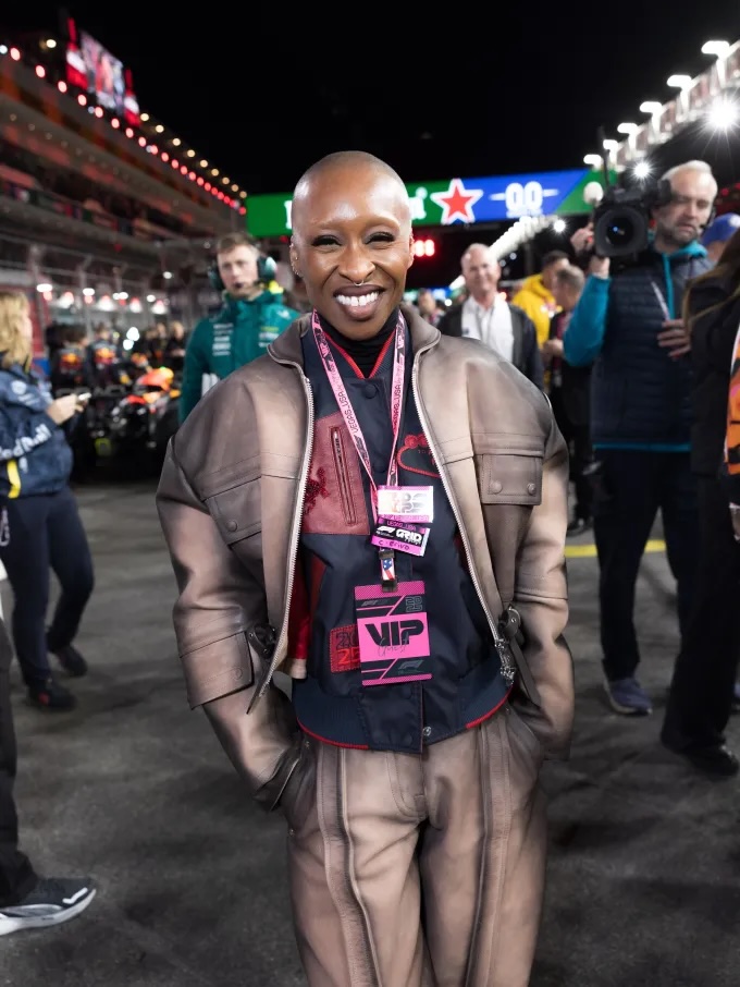 Cynthia Erivo at the 2025 F1 Grand Prix Las Vegas