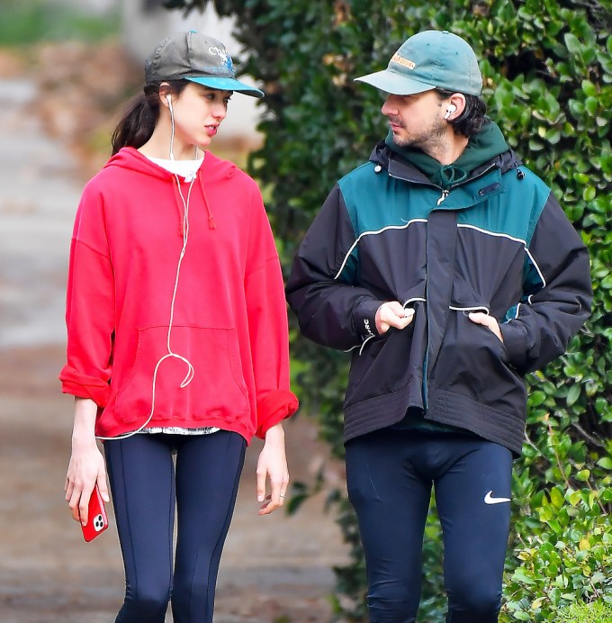 Shia LaBeouf & Margaret Qualley Working Out Together
