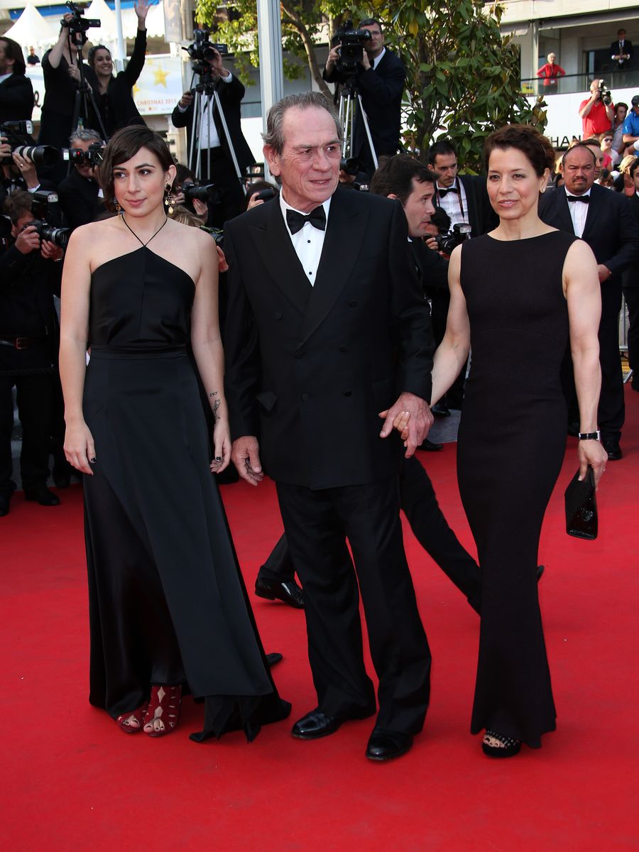 Tommy Lee Jones with his daughter Victoria Jones and his wife Dawn Laurel-Jones.