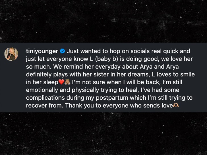tini younger baby caption insta