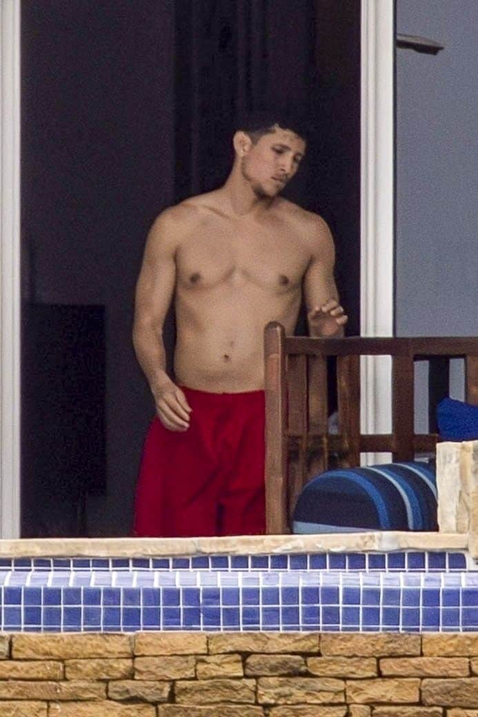 Ramirez looked fit as he sunbathed with Alba