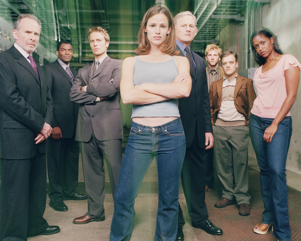 Jennifer and Michael with Alias cast