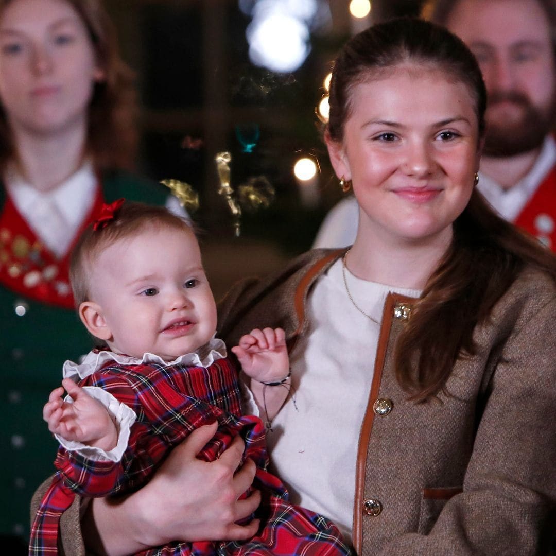 Estelle of Sweden, acting as the older cousin, with Princess Ines