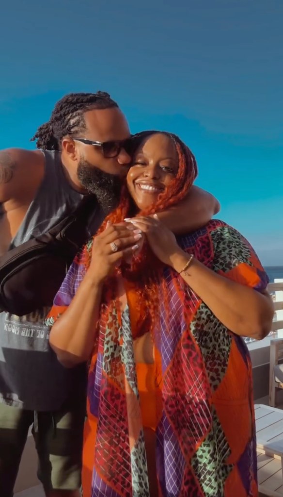 kardea brown bryon smith kiss on cheek