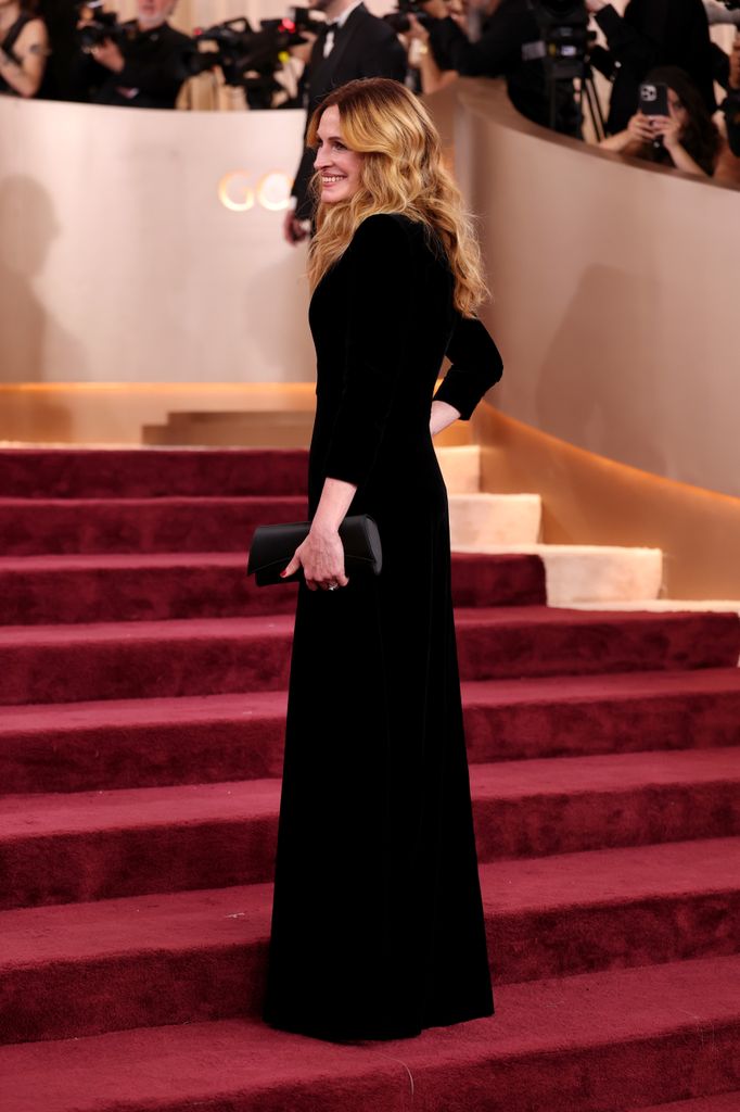 Julia wore a stunning floor-length gown