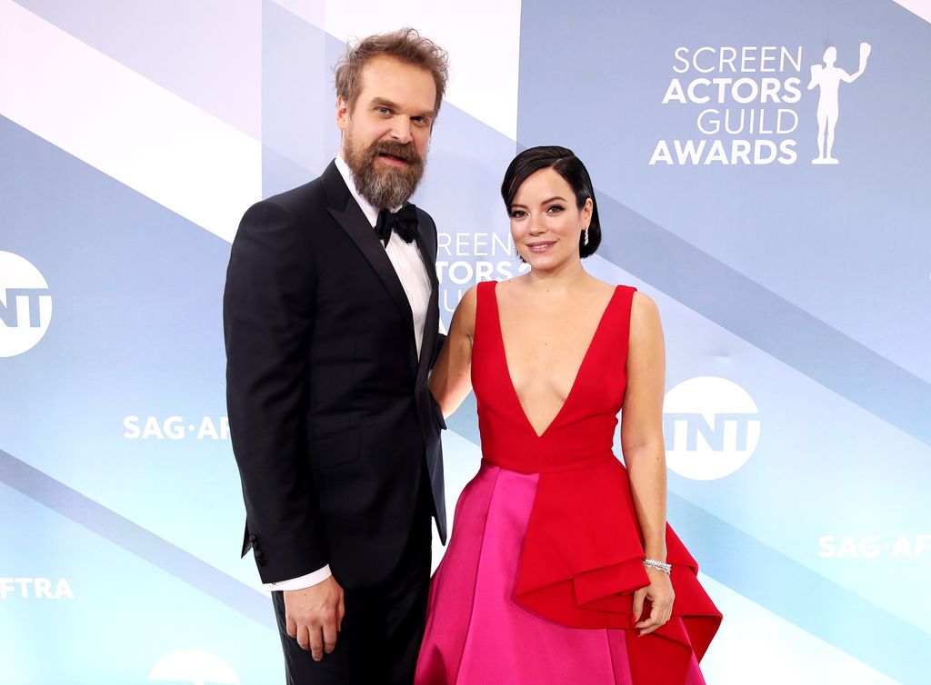 Lily and David Harbour attend the 26th Annual Screen Actors Guild Awards in 2020