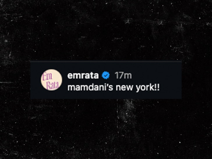 Emily Ratajkowski shows support for Mamdani