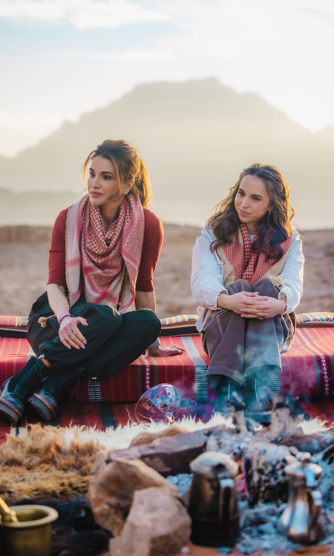 Queen Rania and Princess Salma Visit Wadi Rum
