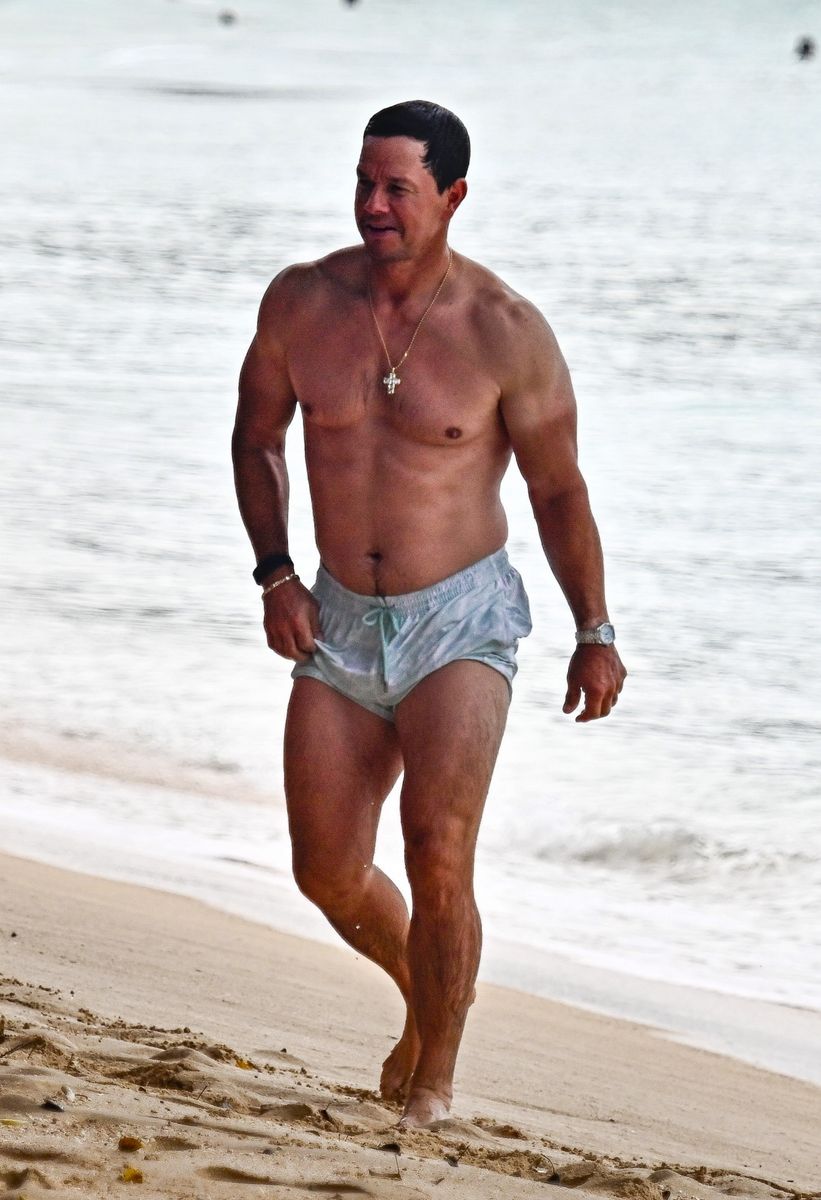 Mark Wahlberg’s beach body is on full display during Barbados vacation with wife Rhea Durham