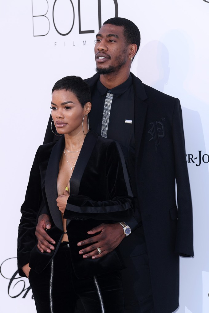 Teyana Taylor & Iman Shumpert Hugging On The Red Carpet