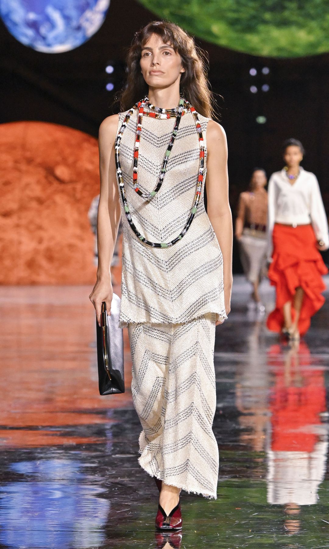 Lux Pascal walks the runway during the Chanel Ready to Wear Spring/Summer 2026 fashion show as part of the Paris Fashion Week