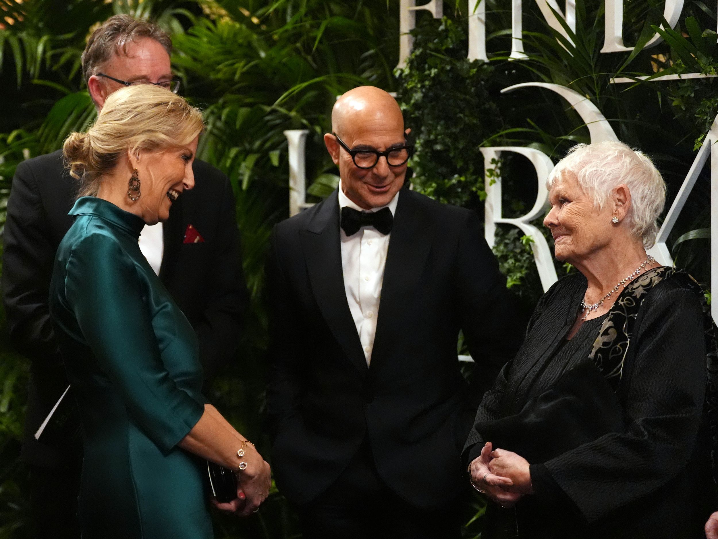 Duchess Sophie speaking to Stanley Tucci and Dame Judi Dench