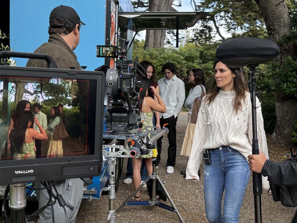 Daniela Ruah on set of My Type