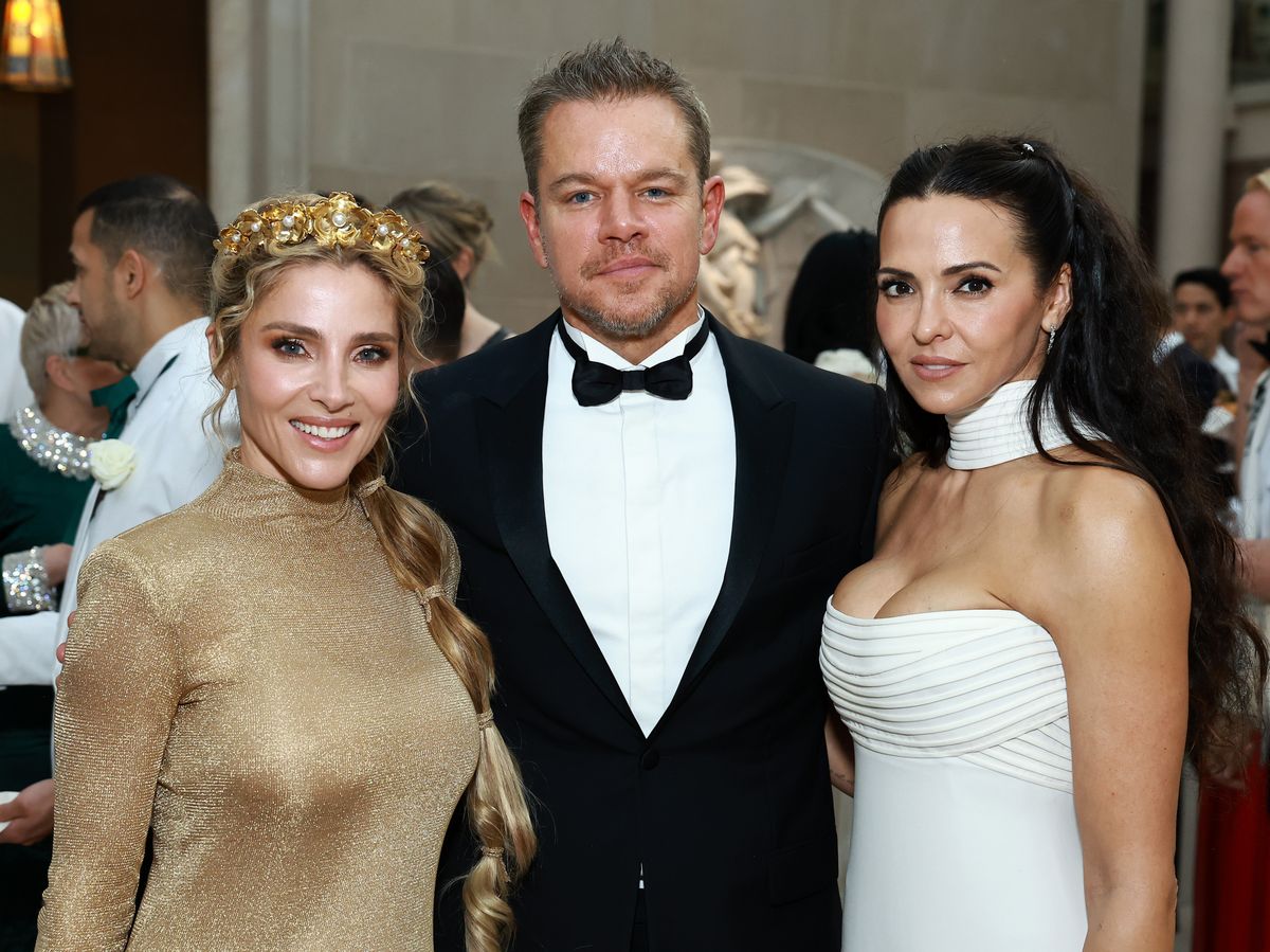 Elsa Pataky, Matt Damon and Luciana Damon at the 2024 Met Gala