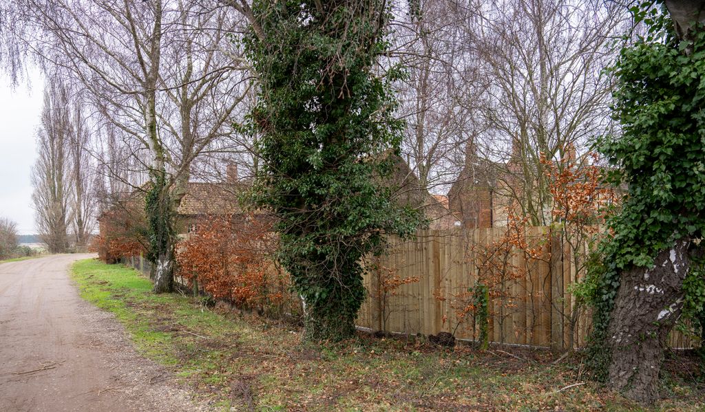 A general view of Marsh Farm on the Sandringham Estate with the new fence