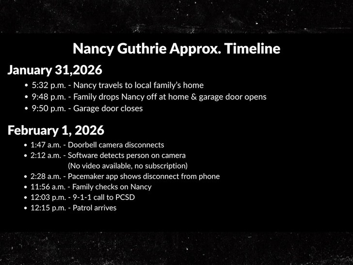 nancy-guthrie-timeline-Pima County Sheriff’s Department-1