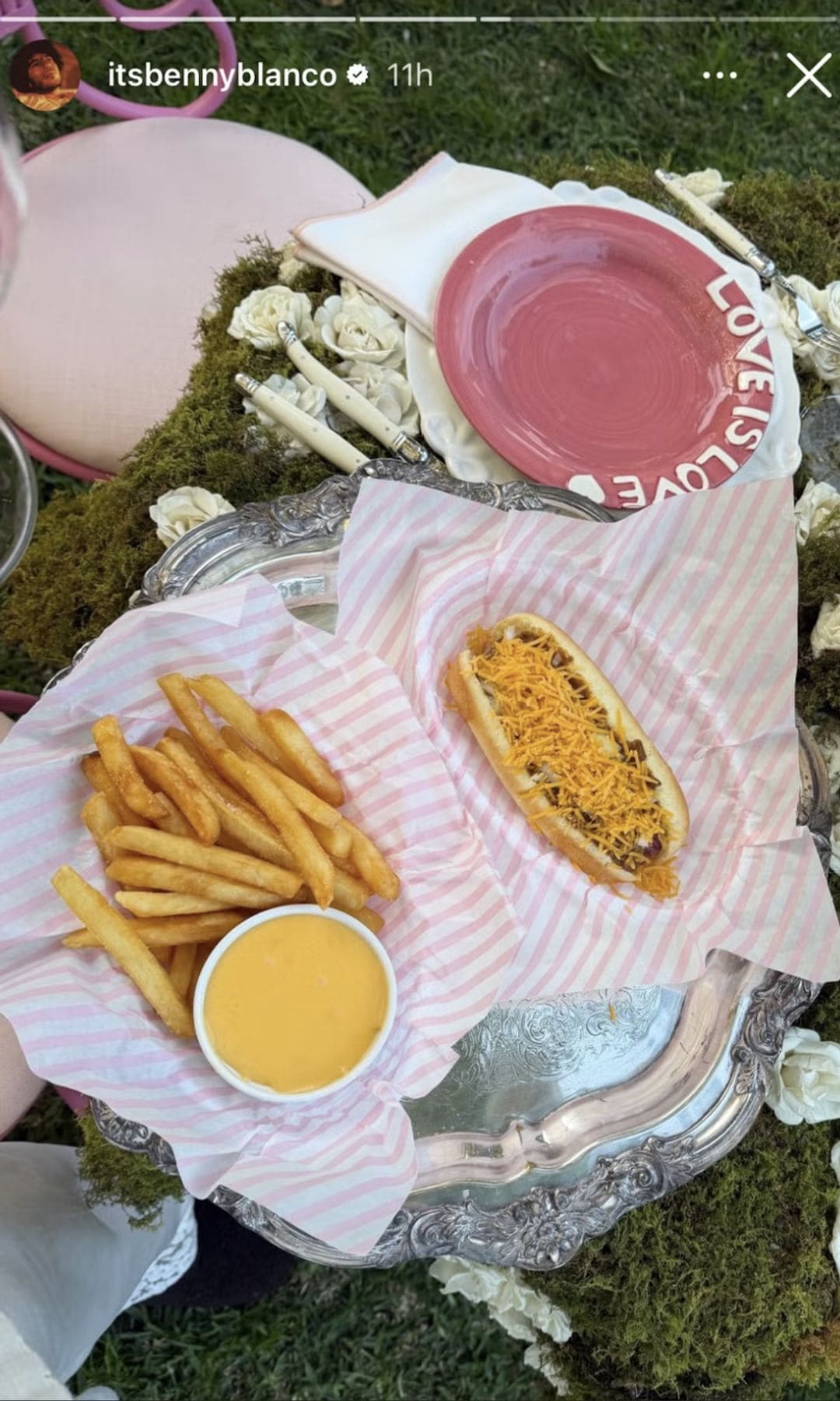 Blanco prepared some hot dogs and fries for Gomez