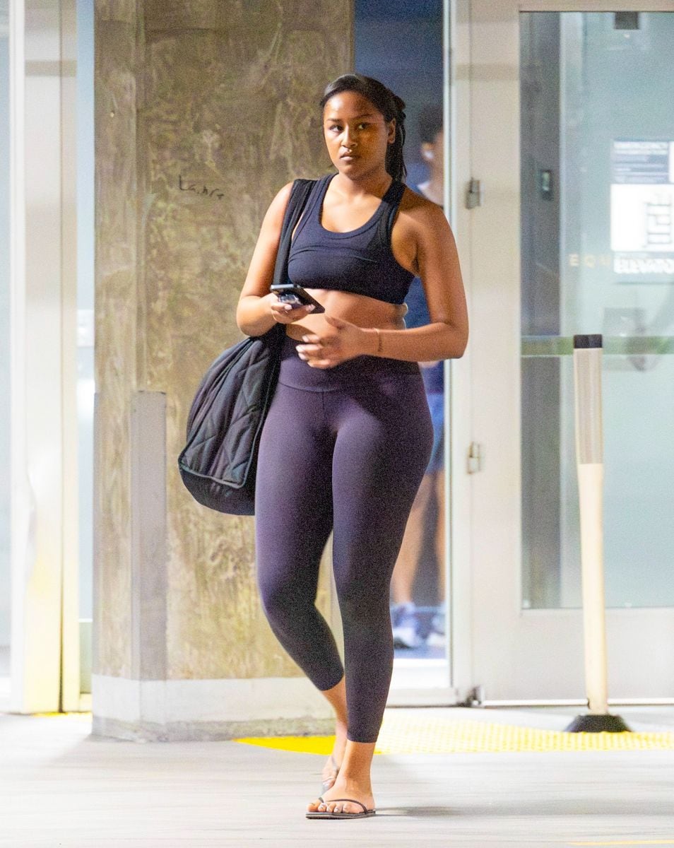 Sasha Obama was spotted exiting a luxury gym in West Hollywood following a workout