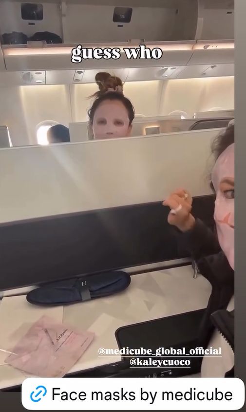 Kaley and Jamie MUA on flight