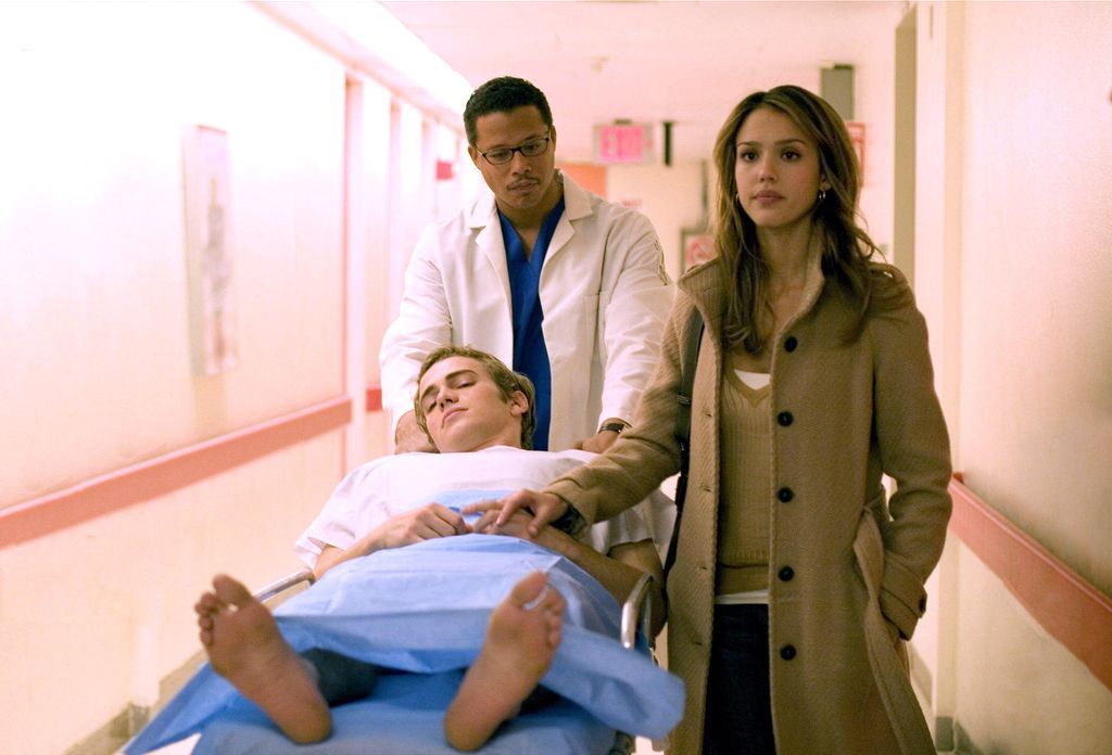 Hayden Christensen, Jessica Alba and Terrence Howard in a still from Awake