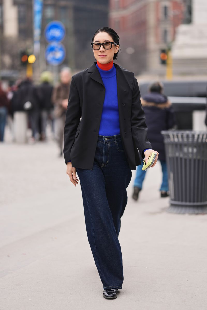 Eva Chen during Milan Fashion Week - Womenswear Fall/Winter 2026/2027, on February 25, 2026 in Milan, Italy (Photo by Edward Berthelot/Getty Images)