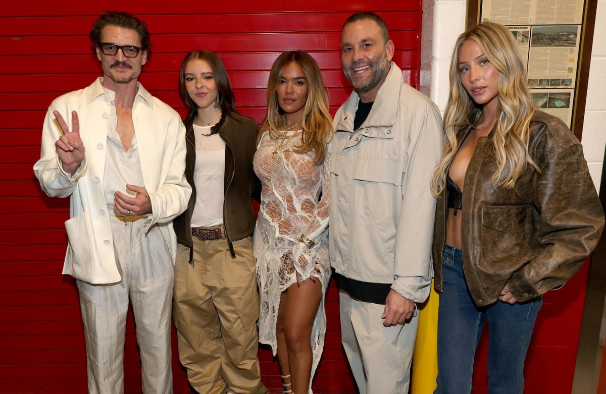  Pedro Pascal, Young Miko, Karol G, David Grutman and Alix Earle attend Super Bowl LX