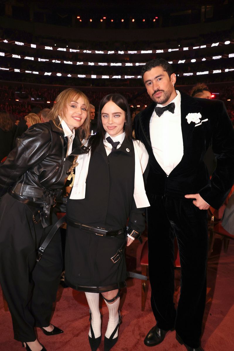 Miley Cyrus, Billie Eilish and Bad Bunny 
