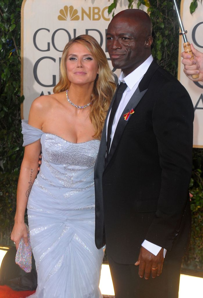 Model Heidi Klum and singer Seal arrive at the 67th Annual Golden Globe Awards held at The Beverly Hilton Hotel on January 17, 2010 in Beverly Hills, California.