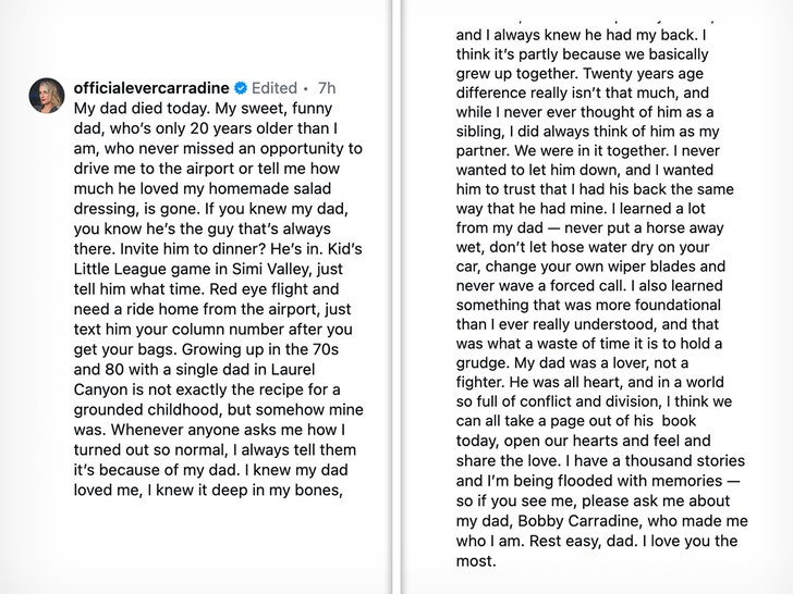 ever carradine dad death insta