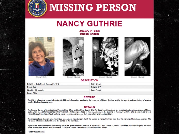 nancy guthrie updted wanted poster