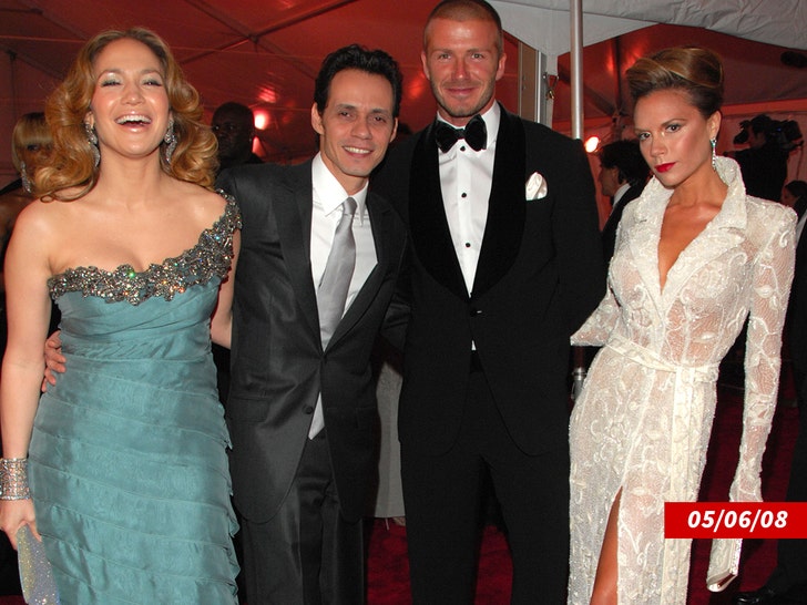 marc anthony victoria david and brooklyn beckham. getty 2