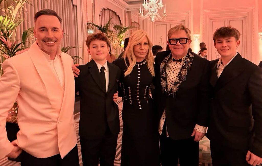 elton john david furnish family donatella verace