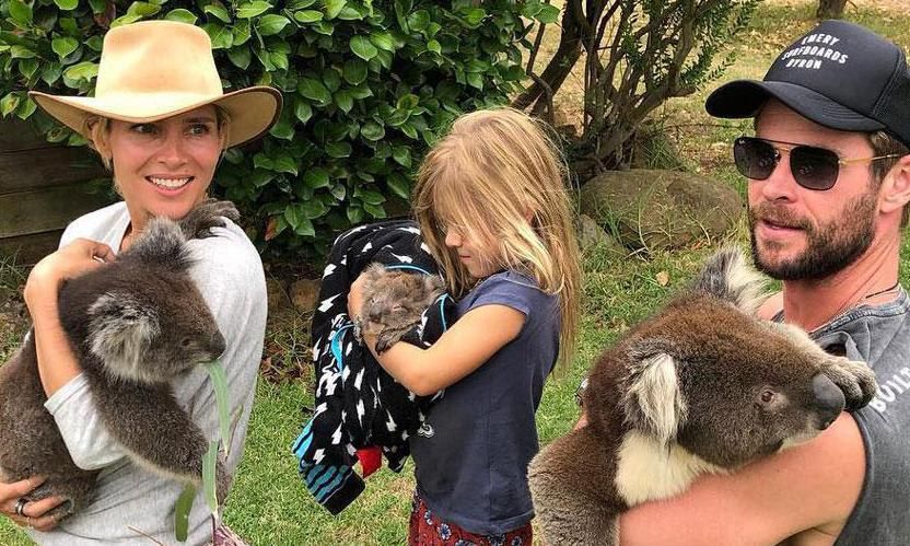 Elsa Pataky and Chris Hemsworth kid