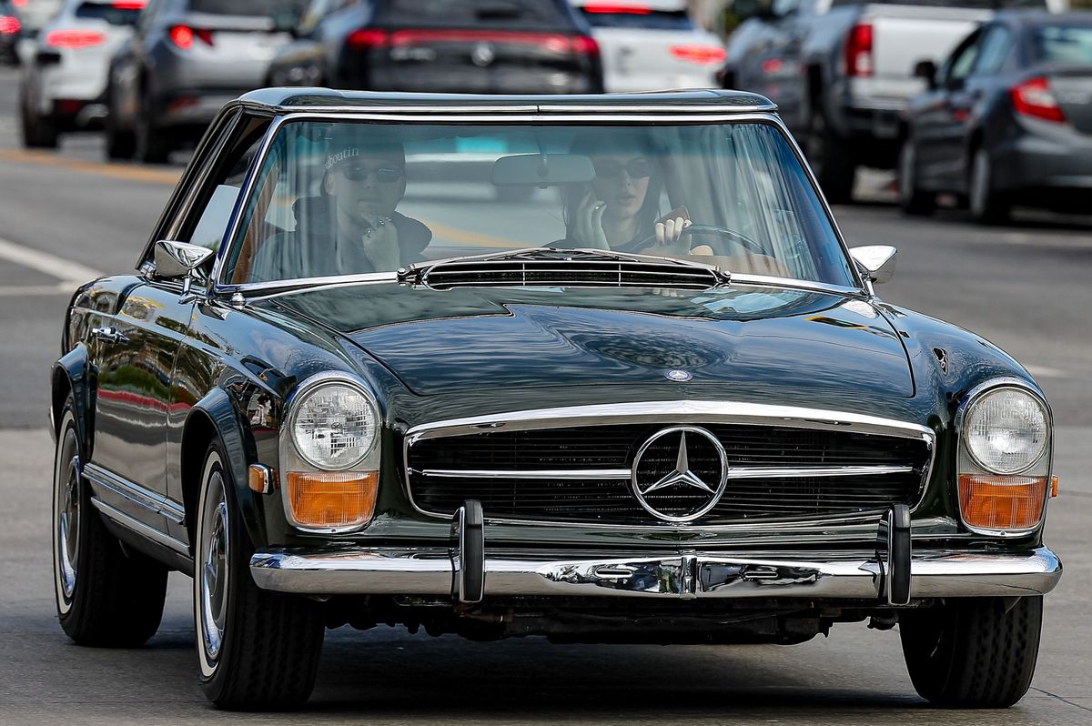 The two were seen aboard Jenner's vintage Mercedes-Benz