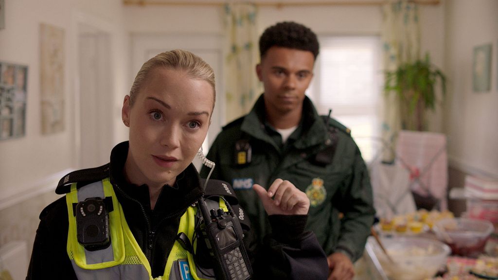 Still of Hannah Traylen and Milo Clarke in Casualty